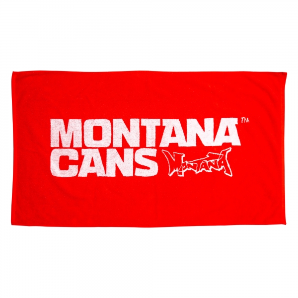 Montana Beach Towel typo+logo (Red and Green)