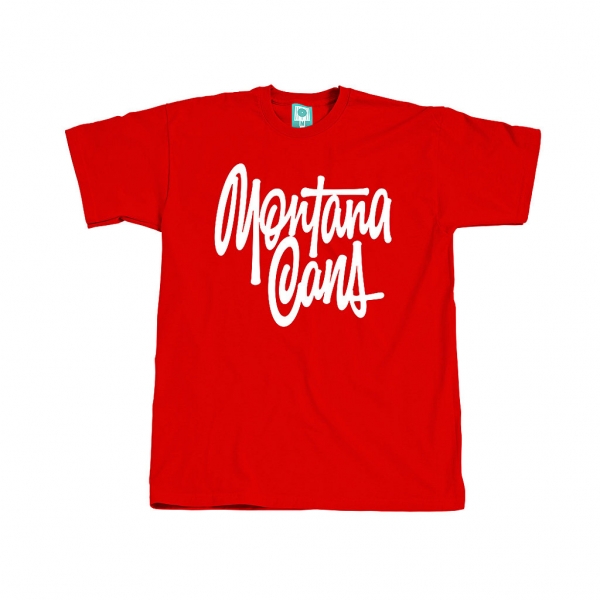 Montana Cans T-Shirt TAG by Shapiro (Red and Blue)
