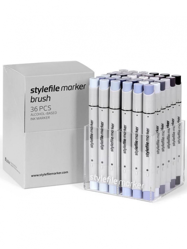 Stylefile marker Brush set 36ks Grey Set